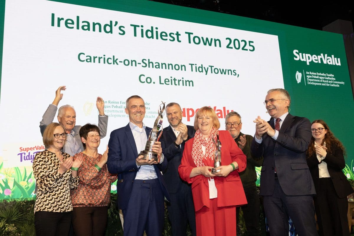 Our Rural Future: Minister Calleary announces Carrick-on-Shannon, Co. Leitrim as Ireland’s Tidiest Town for 2025